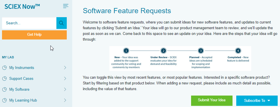 Software feature requests